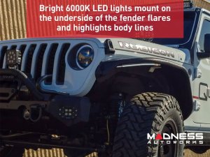 Jeep Wrangler JL Fender Flares - Front - With LED Lights
